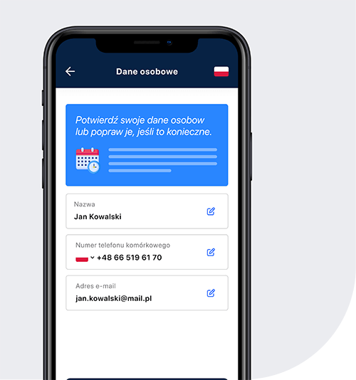 Tjekvik Mobile poprawne przechwytywanie danych klientów